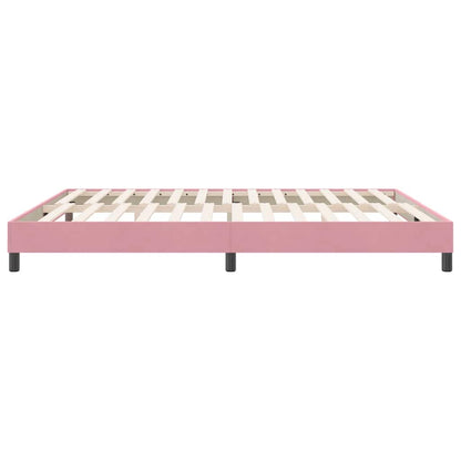 Letto a Molle senza Materasso Rosa 180x220 cm in Velluto | homemem39
