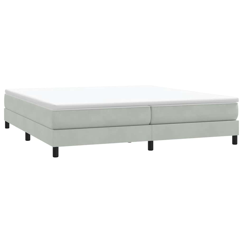 Letto a Molle senza Materasso in Velluto