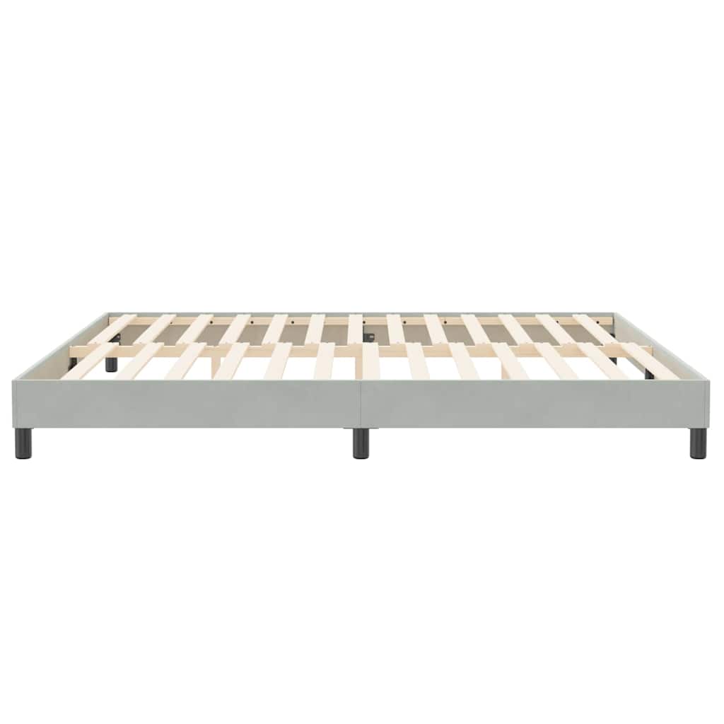 Letto a Molle senza Materasso Grigio Chiaro 200x220cm Velluto | homemem39