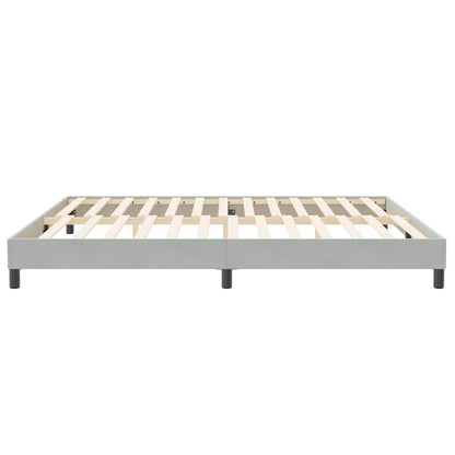 Letto a Molle senza Materasso Grigio Chiaro 200x220cm Velluto | homemem39