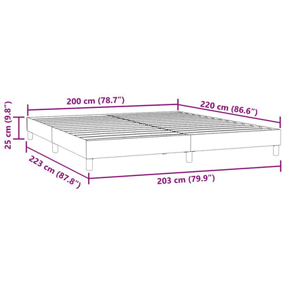 Letto a Molle senza Materasso Grigio Chiaro 200x220cm Velluto | homemem39