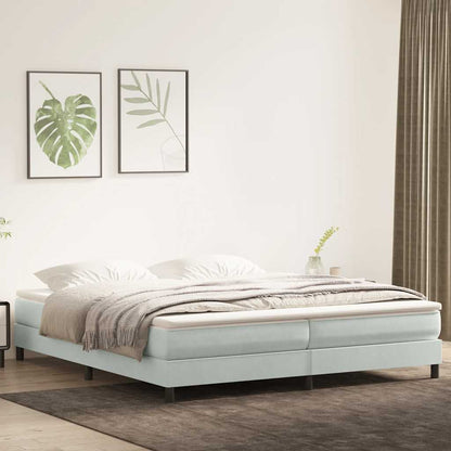 Letto a Molle senza Materasso in Velluto