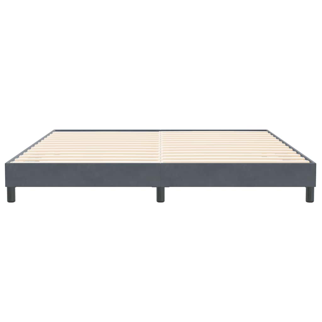 Letto a Molle senza Materasso Grigio Scuro 200x220 cm Velluto