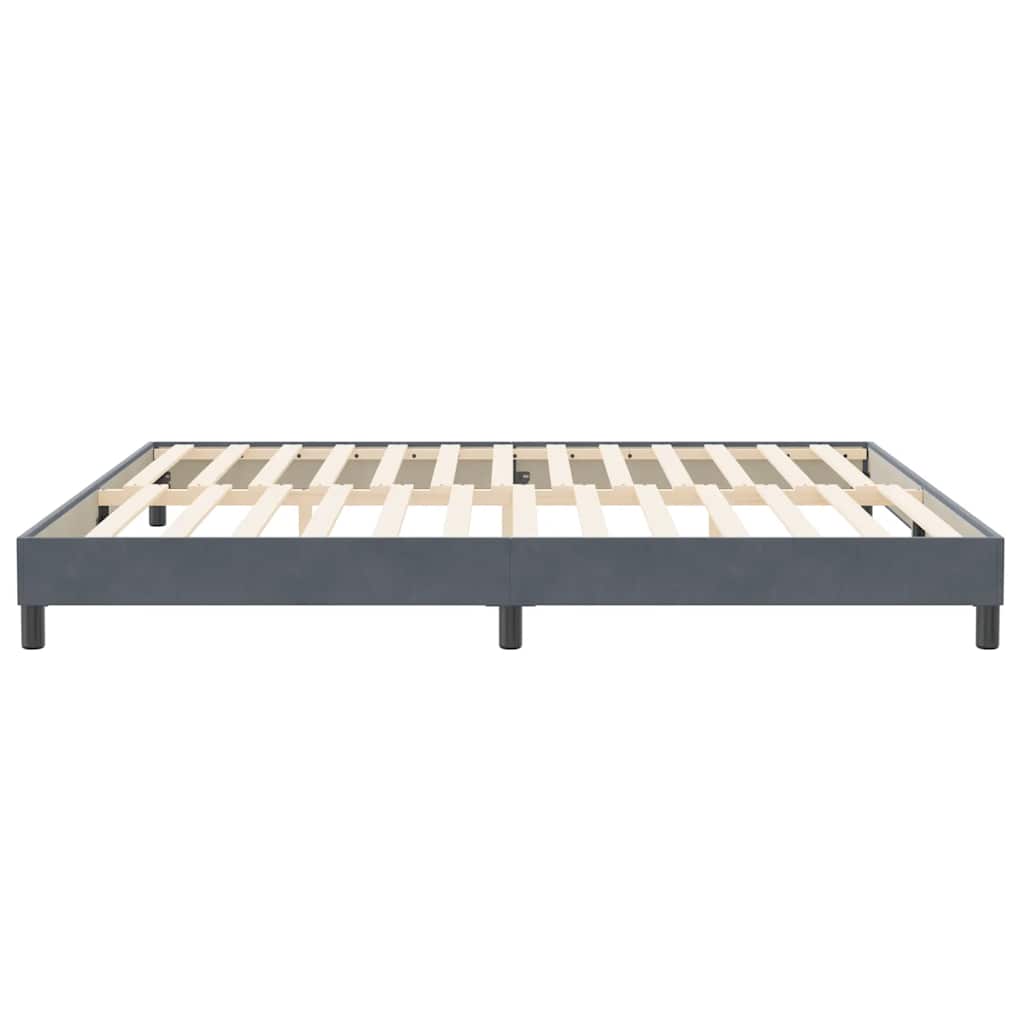 Letto a Molle senza Materasso Grigio Scuro 200x220 cm Velluto | homemem39