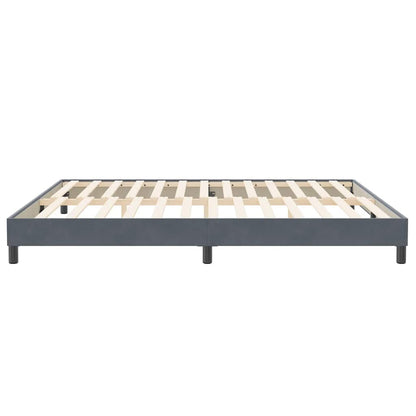 Letto a Molle senza Materasso Grigio Scuro 200x220 cm Velluto | homemem39