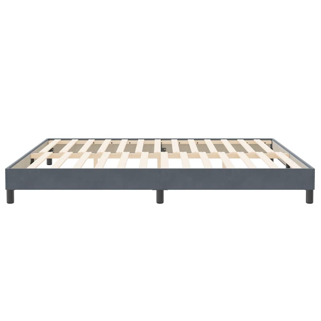 Letto a Molle senza Materasso Grigio Scuro 200x220 cm Velluto