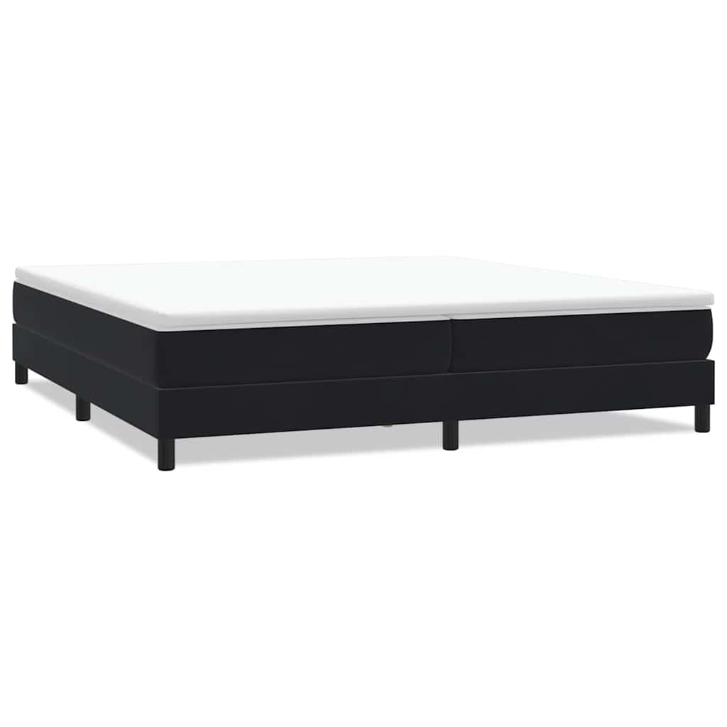 Letto a Molle senza Materasso Nero 200x220 cm in Velluto