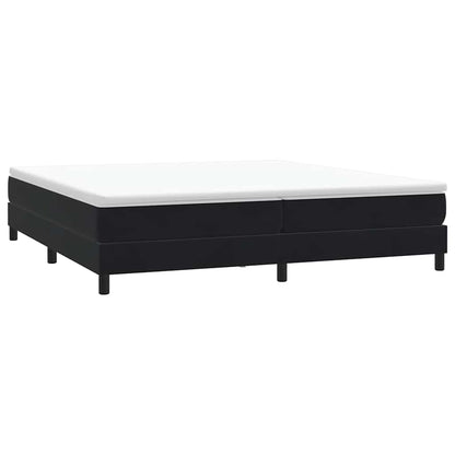 Letto a Molle senza Materasso Nero 200x220 cm in Velluto