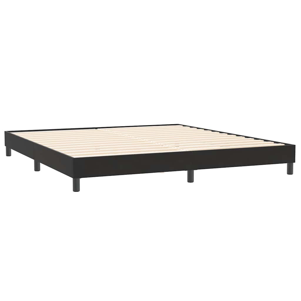 Letto a Molle senza Materasso Nero 200x220 cm in Velluto | homemem39