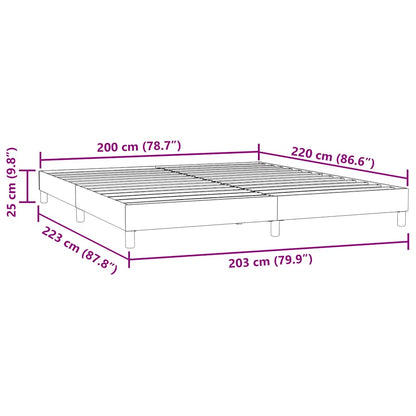 Letto a Molle senza Materasso Nero 200x220 cm in Velluto | homemem39