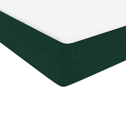Letto a Molle senza Materasso Verde Scuro 200x220 cm Velluto