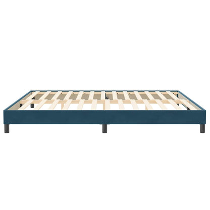 Letto a Molle senza Materasso Blu Scuro 200x220 cm in Velluto | homemem39