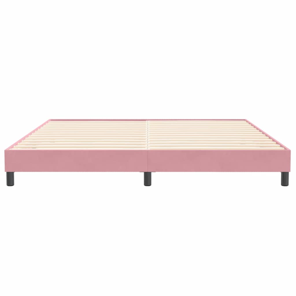 Letto a Molle senza Materasso Rosa 200x220 cm in Velluto | homemem39