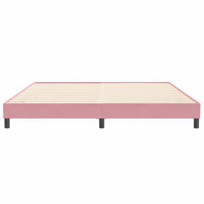 Letto a Molle senza Materasso Rosa 200x220 cm in Velluto | homemem39