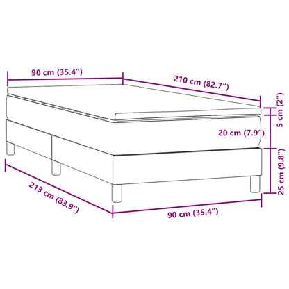 Giroletto a Molle con Materasso Rosa 90x210 cm Velluto | homemem39