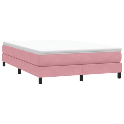 Giroletto a Molle con Materasso Rosa 140x210 cm in Velluto | homemem39