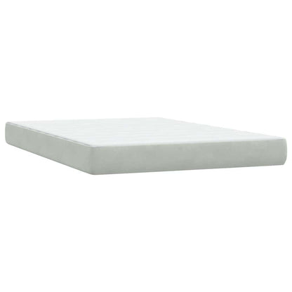 Giroletto a Molle con Materasso Grigio Chiaro 160x210cm Velluto | homemem39