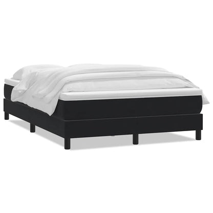 Giroletto a Molle con Materasso Nero 160x210 cm in Velluto | homemem39