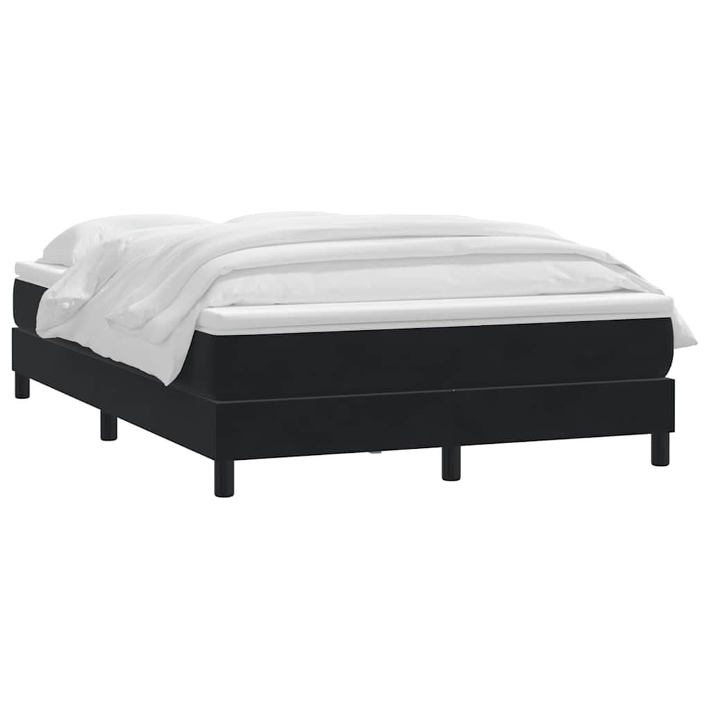 Giroletto a Molle con Materasso Nero 160x210 cm in Velluto | homemem39