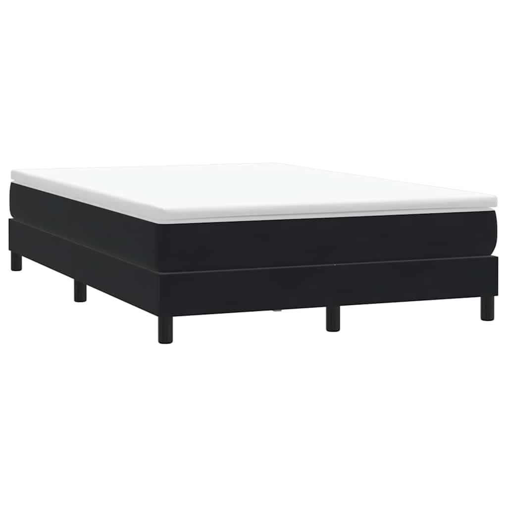 Giroletto a Molle con Materasso Nero 160x210 cm in Velluto | homemem39