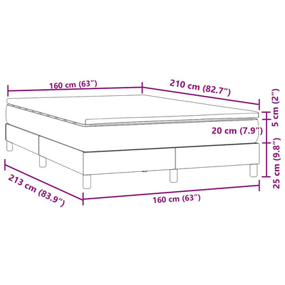 Giroletto a Molle con Materasso Rosa 160x210 cm in Velluto | homemem39