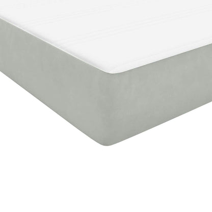 Giroletto a Molle con Materasso Grigio Chiaro 80x220 cm Velluto | homemem39