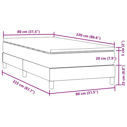 Giroletto a Molle con Materasso Blu Scuro 80x220 cm Velluto | homemem39