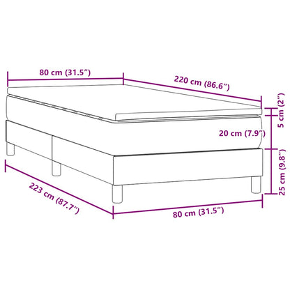 Giroletto a Molle con Materasso Rosa 80x220 cm Velluto | homemem39