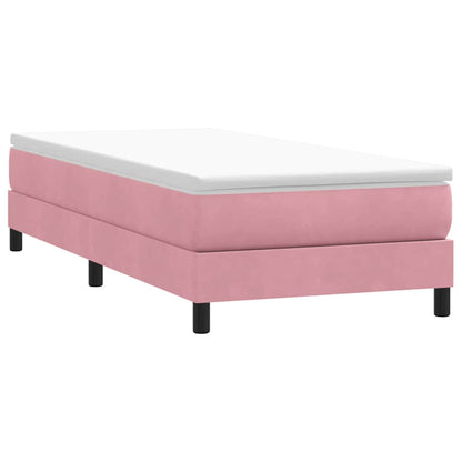 Giroletto a Molle con Materasso Rosa 90x220 cm Velluto | homemem39