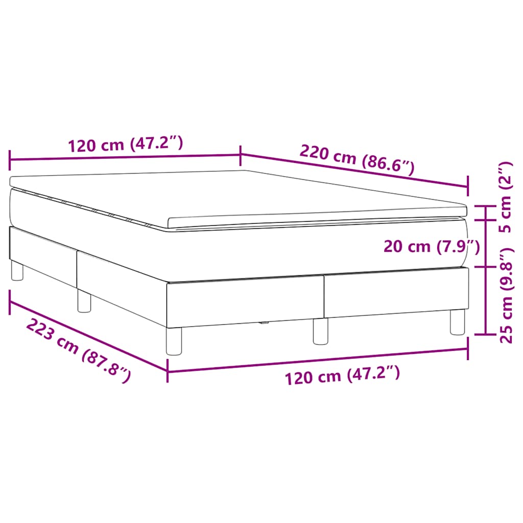 Giroletto a Molle con Materasso Rosa 120x220 cm in Velluto | homemem39