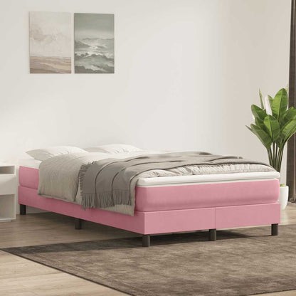 Giroletto a Molle con Materasso Rosa 120x220 cm in Velluto