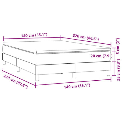Giroletto a Molle con Materasso Rosa 140x220 cm in Velluto | homemem39