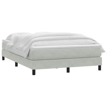 Giroletto a Molle con Materasso Grigio Chiaro 160x220cm Velluto | homemem39
