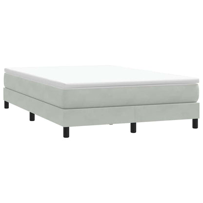 Giroletto a Molle con Materasso Grigio Chiaro 160x220cm Velluto | homemem39