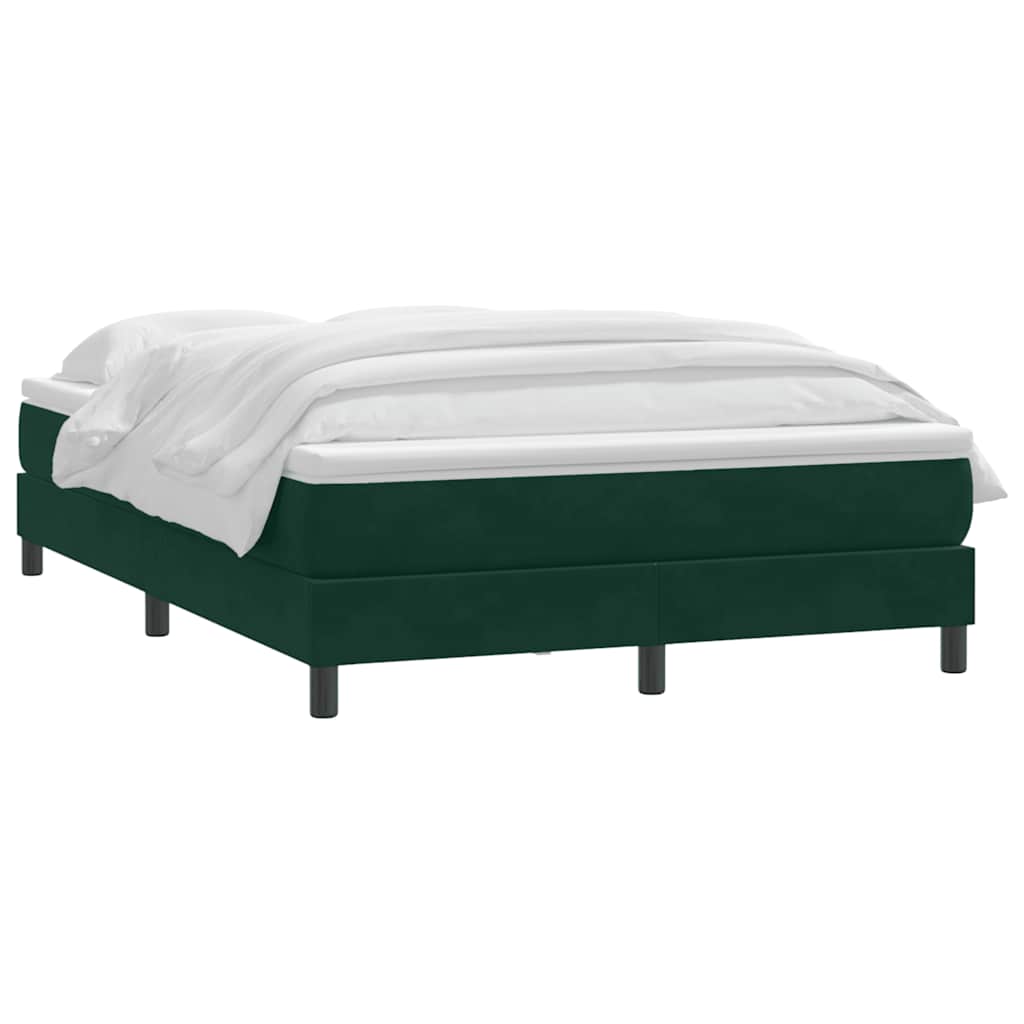 Giroletto a Molle con Materasso Verde Scuro 160x220 cm Velluto | homemem39