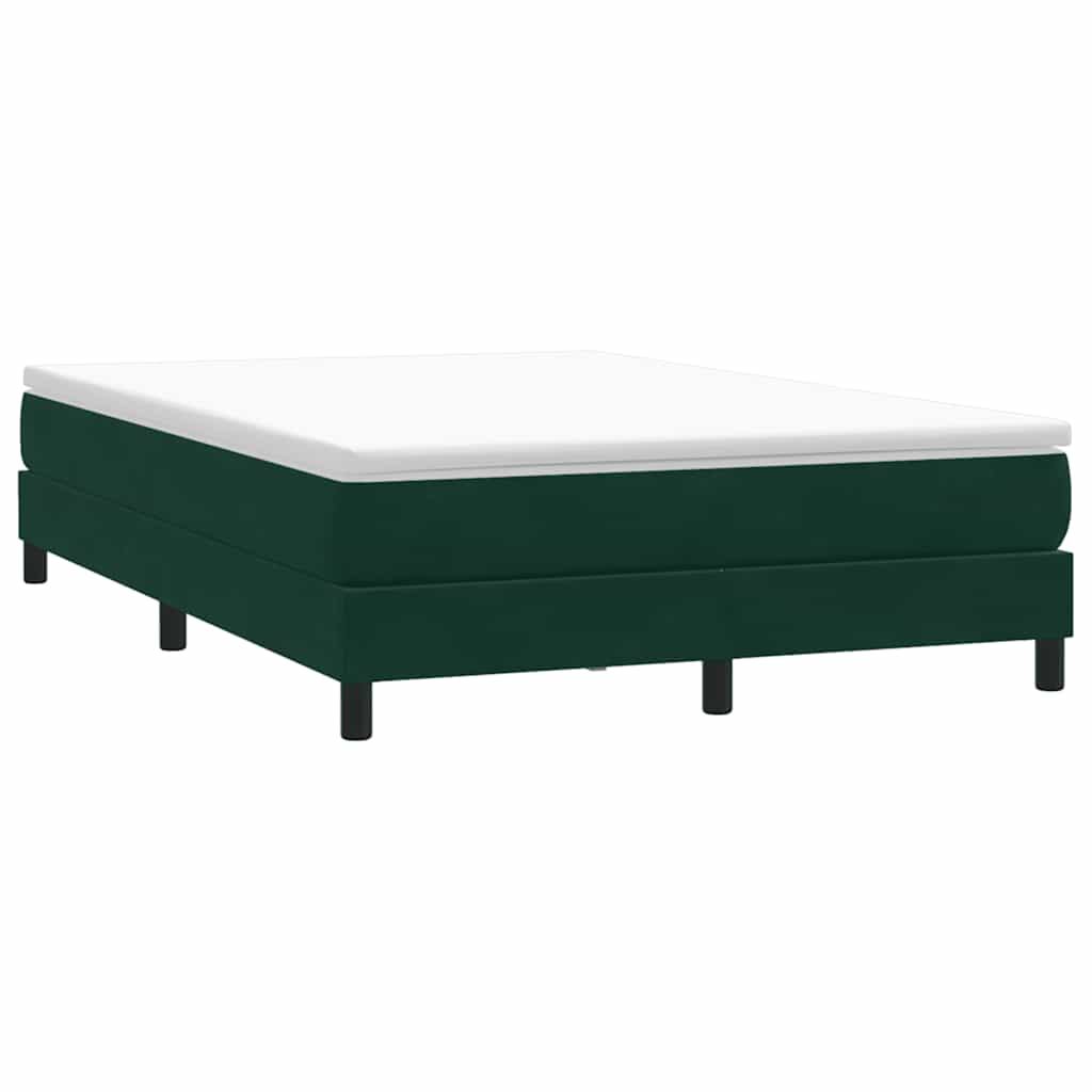 Giroletto a Molle con Materasso Verde Scuro 160x220 cm Velluto | homemem39