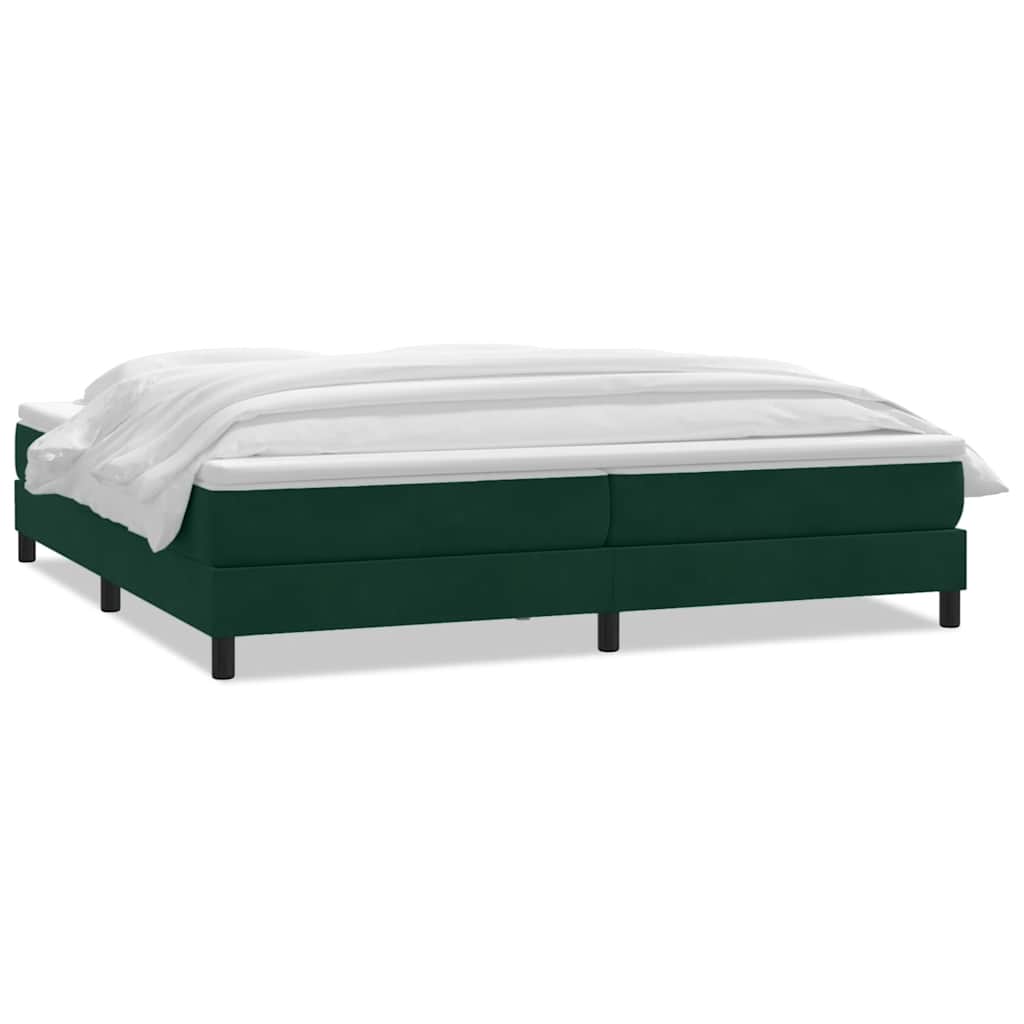 Giroletto a Molle con Materasso Verde Scuro 180x220 cm Velluto | homemem39