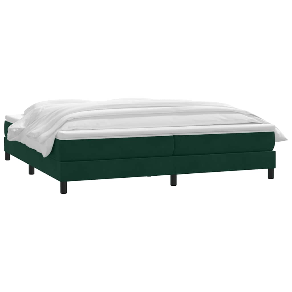Giroletto a Molle con Materasso Verde Scuro 180x220 cm Velluto | homemem39