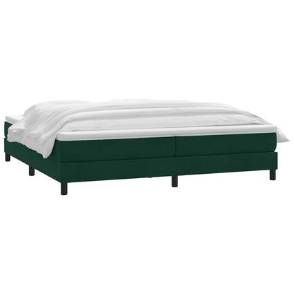 Giroletto a Molle con Materasso Verde Scuro 180x220 cm Velluto | homemem39
