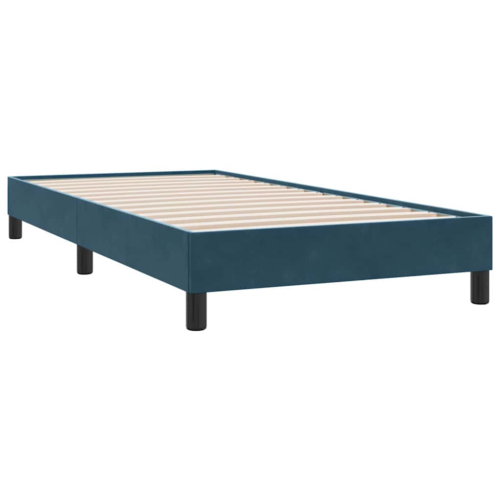 Giroletto a Molle con Materasso Blu Scuro 80x210 cm Velluto | homemem39