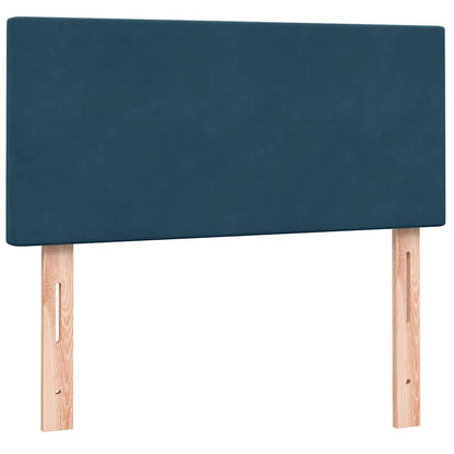 Giroletto a Molle con Materasso Blu Scuro 80x210 cm Velluto | homemem39