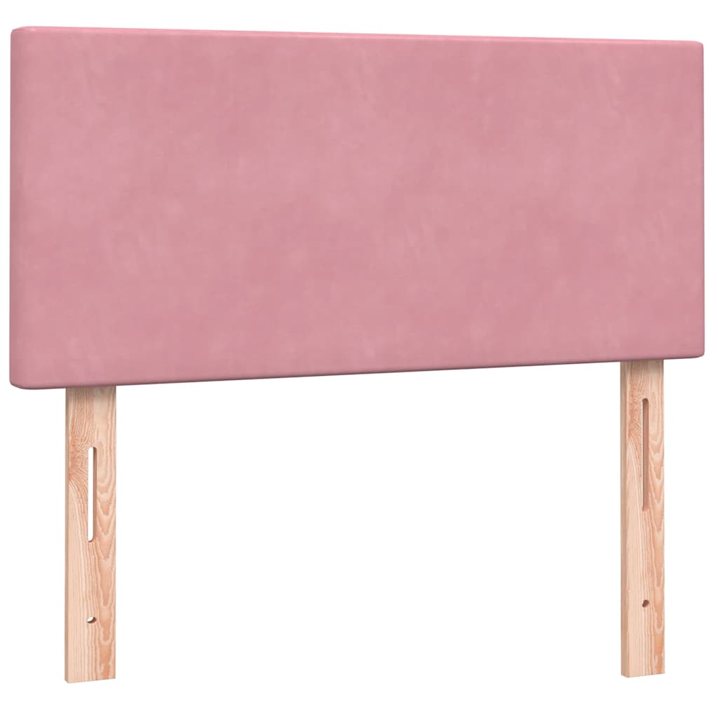 Giroletto a Molle con Materasso Rosa 90x210 cm Velluto | homemem39