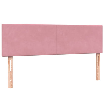 Giroletto a Molle con Materasso Rosa 140x210 cm in Velluto | homemem39