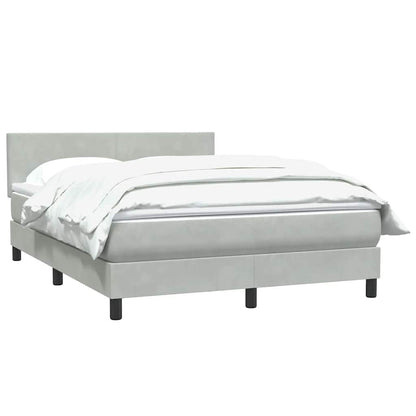 Giroletto a Molle con Materasso Grigio Chiaro 160x210cm Velluto | homemem39