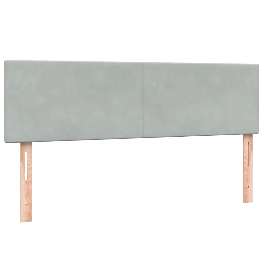 Giroletto a Molle con Materasso Grigio Chiaro 160x210cm Velluto | homemem39
