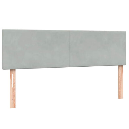 Giroletto a Molle con Materasso Grigio Chiaro 160x210cm Velluto | homemem39