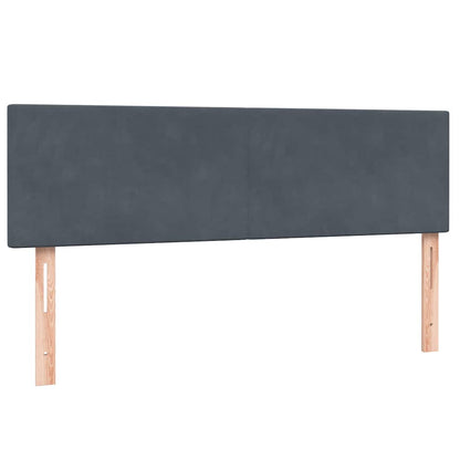 Giroletto a Molle con Materasso Grigio Scuro 160x210 cm Velluto | homemem39
