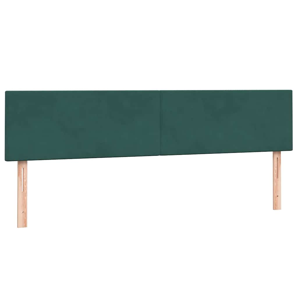 Giroletto a Molle con Materasso Verde Scuro 180x210 cm Velluto