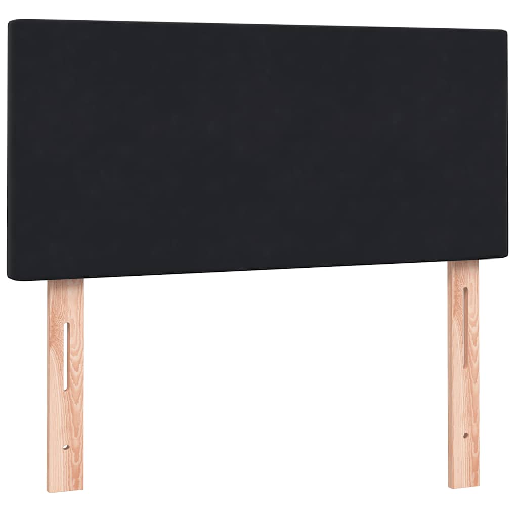 Giroletto a Molle con Materasso Nero 80x220 cm Velluto | homemem39