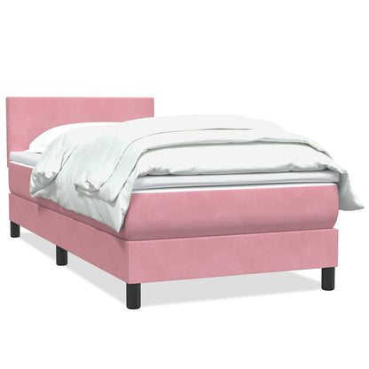 Giroletto a Molle con Materasso Rosa 80x220 cm Velluto | homemem39